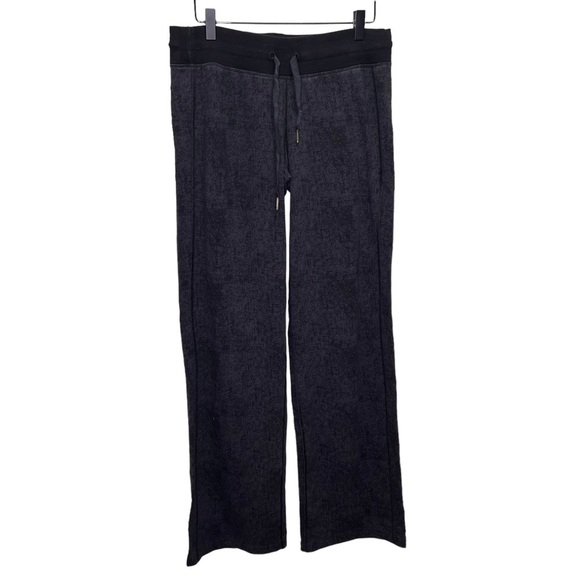 Y2K Lululemon Grey & Black Flare Yoga Pants Size Medium Tall Activewear Workout - Picture 1 of 11